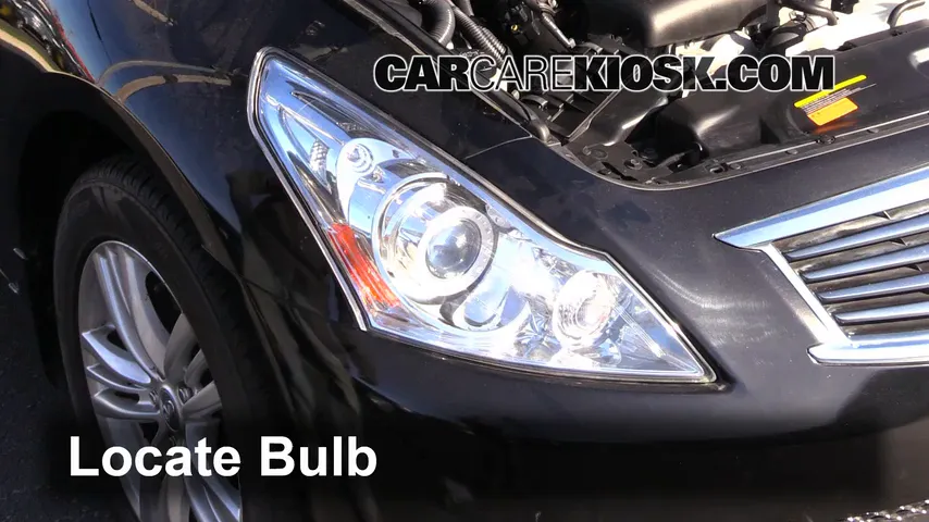 2012 Infiniti G25 X 2.5L V6 Lights Highbeam (replace bulb)